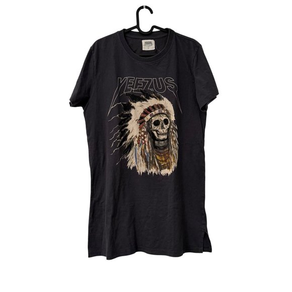 Kanye West Yeezus Tour Pacsun Collab 2013 Indian Native Chief Skull Tee Shirt L - Picture 1 of 6